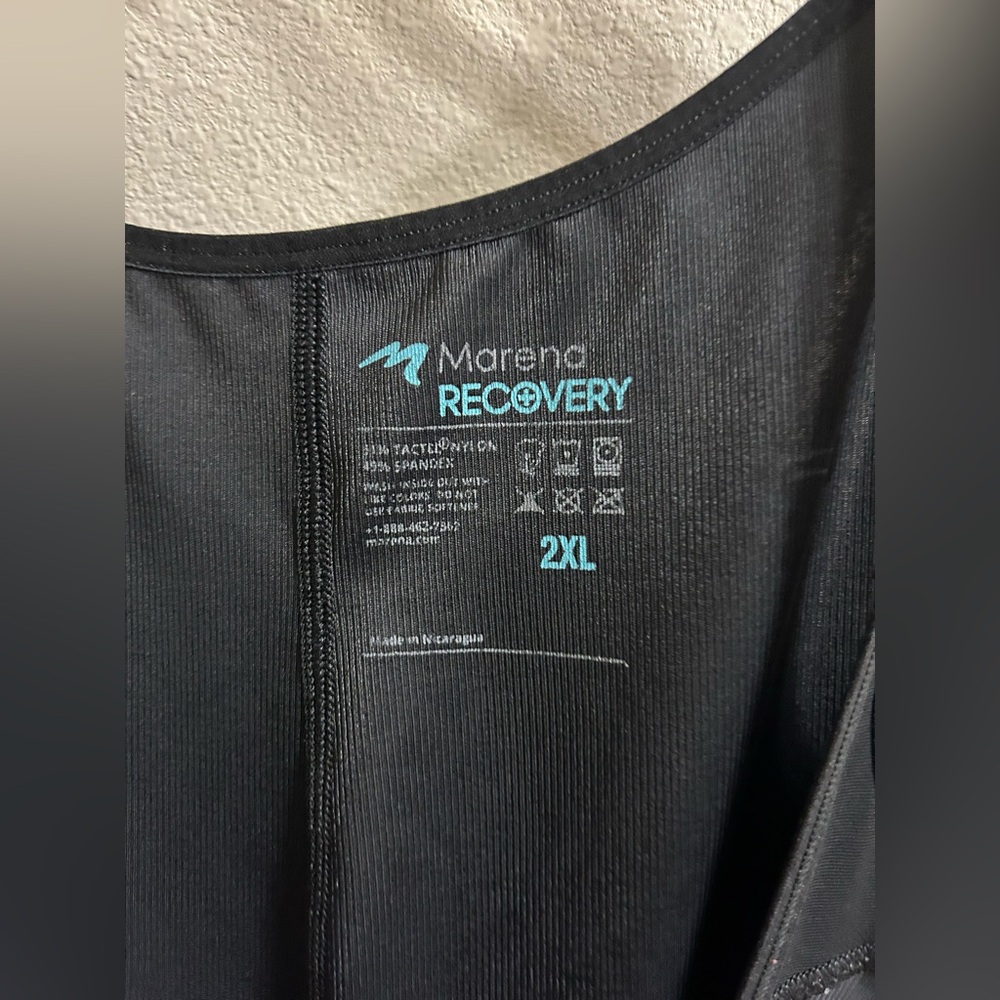 Marena Recovery Compression Garment Size 2X Black BBL Bodysuit Thigh Length FBCS - Picture 5 of 7